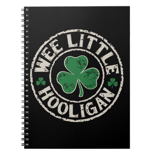 Wee Little Hooligan Kleeblatt St Patrick's Day Notizblock (Vorderseite)