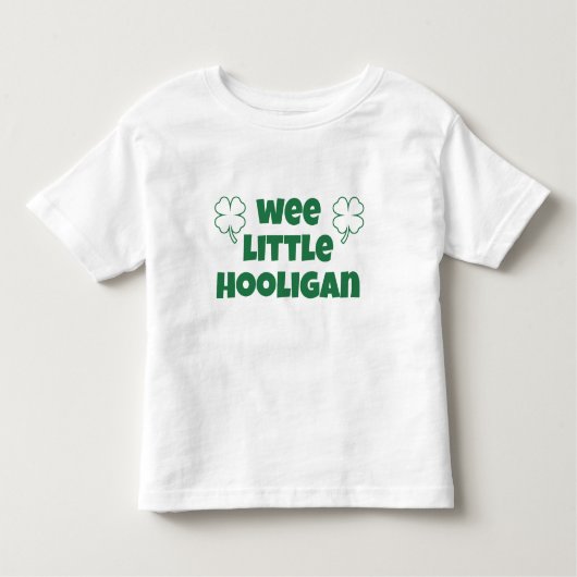 Wee Little Hooligan Kleinkind St Patrick's Day Gre Kleinkind T-shirt (Vorderseite)
