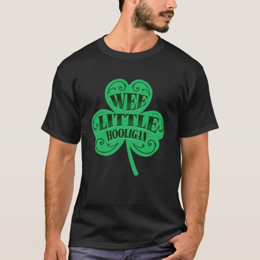 Wee Little Hooligan Saint Patrick's Day Irish Yout T-Shirt (Vorderseite)