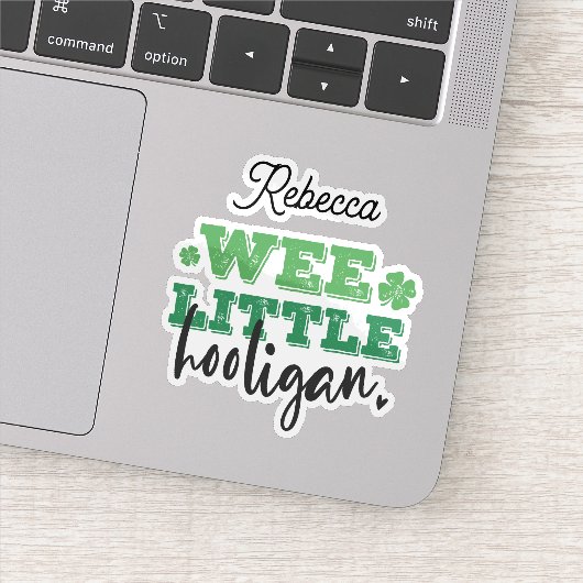 Wee Little Hooligan | St. Patrick's Day Aufkleber (Detail)