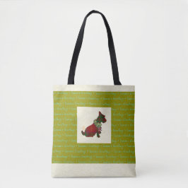 Wee Scottie Dog Season's Greetings All-Over-Print Tasche