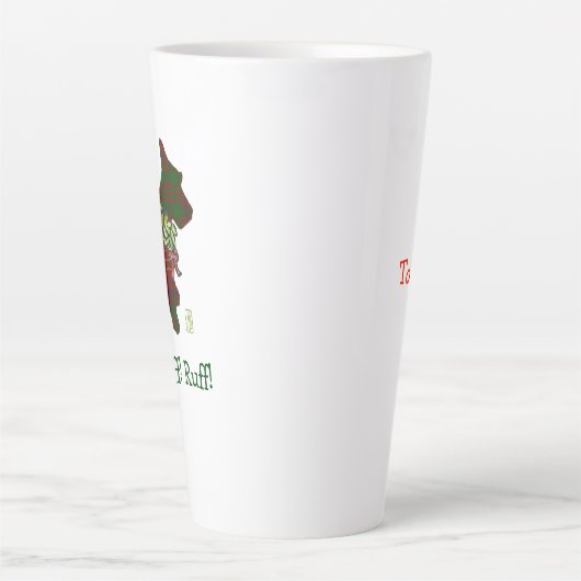 Wee Scottie Dog Verließ Hand Merry Ruff! Ruff! Milchtasse (Vorderseite)