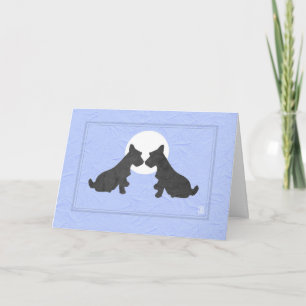 Wee Scottie Puppy Liebe Valentine's Day Periwinkle Karte