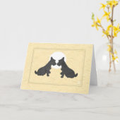 Wee Scottie Puppy Liebe Valentinstag auf Gelb Karte (Gelbe Blume)