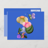 Wee View Snail & Butterfly Postkarte (Vorne/Hinten)