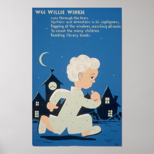 Wee Willie Winkie Vintag WPA Poster (Vorne)