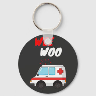 Wee Woo Ambulance AMR Funny EMS EMT Paramedic Gesc Schlüsselanhänger