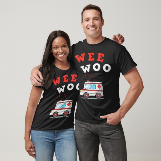 Wee Woo Ambulance AMR Funny EMS EMT Paramedic Gesc T-Shirt (Unisex)