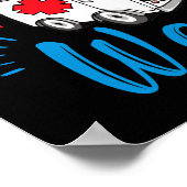 WEE WOO AMR. EMT AMR. Paramedic Ambulance Poster (Ecke)