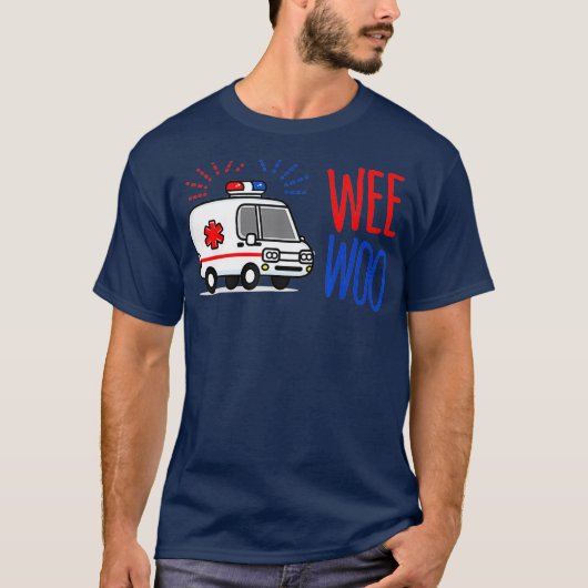 WEE WOO AMR. EMT AMR. Paramedic Tee SHIRT für Männ (Vorderseite)