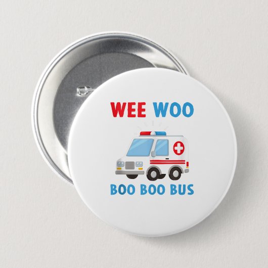 Wee Woo Boo Bus Ambulance EMS EMT Parame Button (Vorne & Hinten)