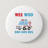 Wee Woo Boo Bus Ambulance EMS EMT Parame Button (Vorderseite)