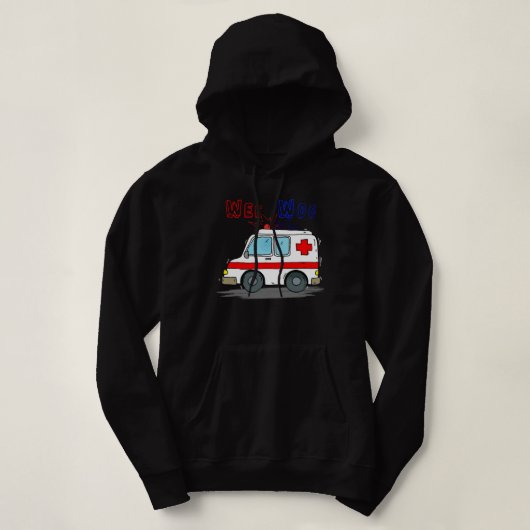 Wee Woo Boo Bus Ambulance Funny EMS EMT Parame Hoodie (Design vorne)