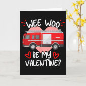 Wee Woo Sei Mein Valentin-Feuerwehrauto-Feuerwehrm Karte (Gelbe Blume)
