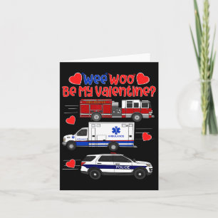 Wee Woo Sei Mein Valentins-Feuerwehrauto Krankenwa Karte