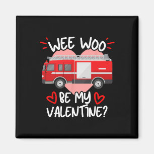 Wee Woo Sei Mein Valentins-Feuerwehrwagen-Feuerweh Magnet