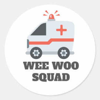 Wee Woo Squad, Ambulanz EMS 911 Runder Aufkleber