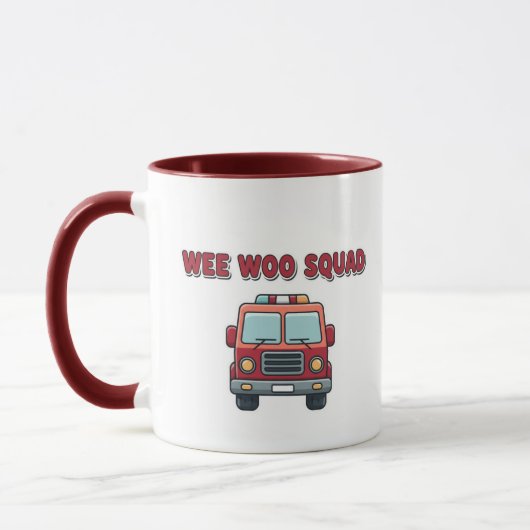 Wee Woo Squad Feuerwehrauto Tasse - Kinder Feuerwe (Links)