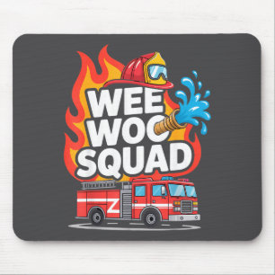 Wee Woo Squad Feuerwehrmann Spaß Design  Mousepad
