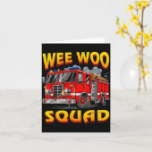Wee Woo Squad Firefighter Truck Lover Fireman Crew Karte (Gelbe Blume)