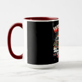 WEE WOO Squad Weihnachtsdesign mit Feuerwehrauto  Tasse (Links)