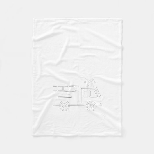 Wee Woo Wife Firefighter Suse Cute Minimalist Aest Fleecedecke (Vorderseite)