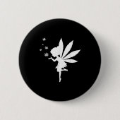 Weed Fairy Fantasy Leaf Stoner Pot Smoker Button (Vorderseite)