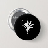 Weed Fairy Fantasy Leaf Stoner Pot Smoker Button (Vorne & Hinten)