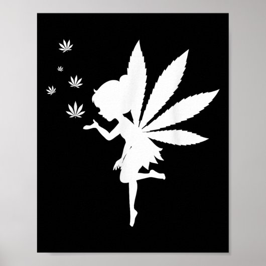 Weed Fairy Fantasy Leaf Stoner Pot Smoker Poster (Vorne)