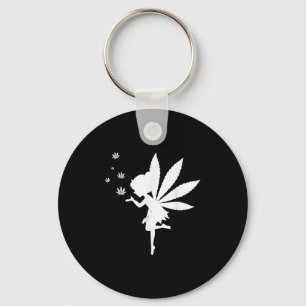 Weed Fairy Fantasy Leaf Stoner Pot Smoker Schlüsselanhänger