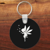 Weed Fairy Fantasy Leaf Stoner Pot Smoker Schlüsselanhänger (Vorderseite)