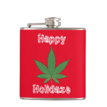 Weed Leaf Christmas Happy Holidaze