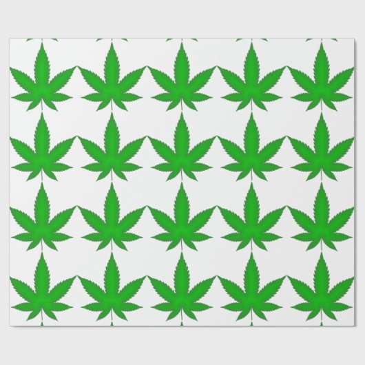 Weed Leaf Christmas Personalisiert Geschenkpapier (Flach)