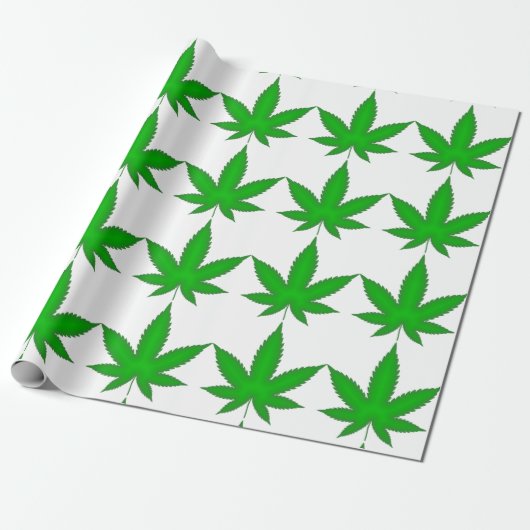 Weed Leaf Christmas Personalisiert Geschenkpapier (Ungerollt)