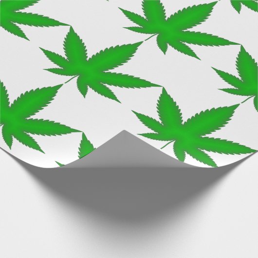 Weed Leaf Christmas Personalisiert Geschenkpapier (Ecke)