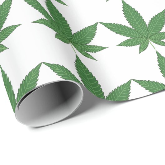 Weed Leaf Christmas Personalisiert Geschenkpapier (Rolleneckpunkt)