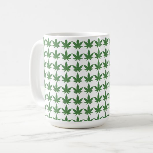 Weed Leaf Christmas Personalisiert Kaffeetasse (Vorderseite Links)