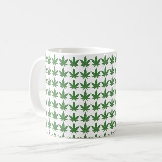 Weed Leaf Christmas Personalisiert Kaffeetasse (Vorderseite Links)