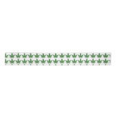 Weed Leaf Christmas Personalisiert Satinband (Vorderseite)