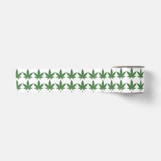 Weed Leaf Christmas Personalisiert Satinband
