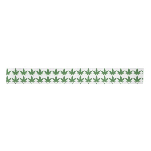 Weed Leaf Christmas Personalisiert Satinband (Vorderseite)
