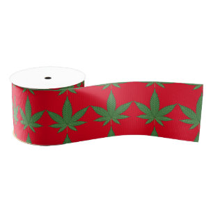 Weed Leaf Christmas Ripsband