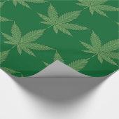 Weed Leaf Green Geschenkpapier (Ecke)