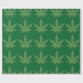 Weed Leaf Green Geschenkpapier (Flach)