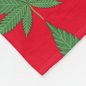 Weed Leaf Personalisiert Fleecedecke (Ecke)