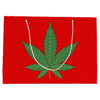 Weed Leaf Personalisiert Große Geschenktüte