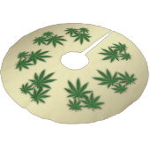 Weed Leaf Polyester Weihnachtsbaumdecke (Schrägansicht)