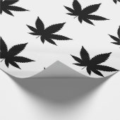 Weed Leaf-Silhouette Geschenkpapier (Ecke)