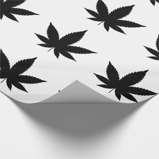 Weed Leaf-Silhouette Geschenkpapier (Ecke)