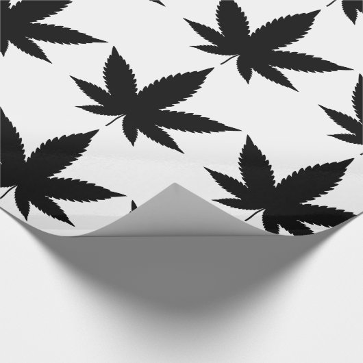 Weed Leaf-Silhouette Geschenkpapier (Ecke)